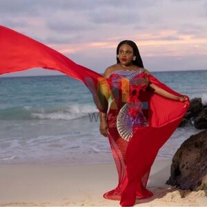 Custom made dress. African designer.